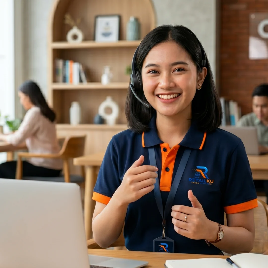 Petugas customer support CS2 Retailku siap melayani dan mendampingi agen mahasiswa.